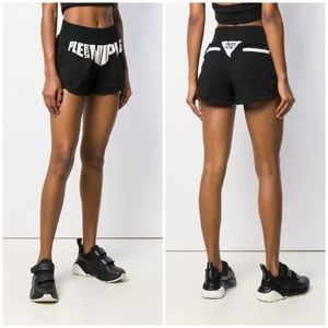 Philipp Plein Black Athletic Shorts with White Logo